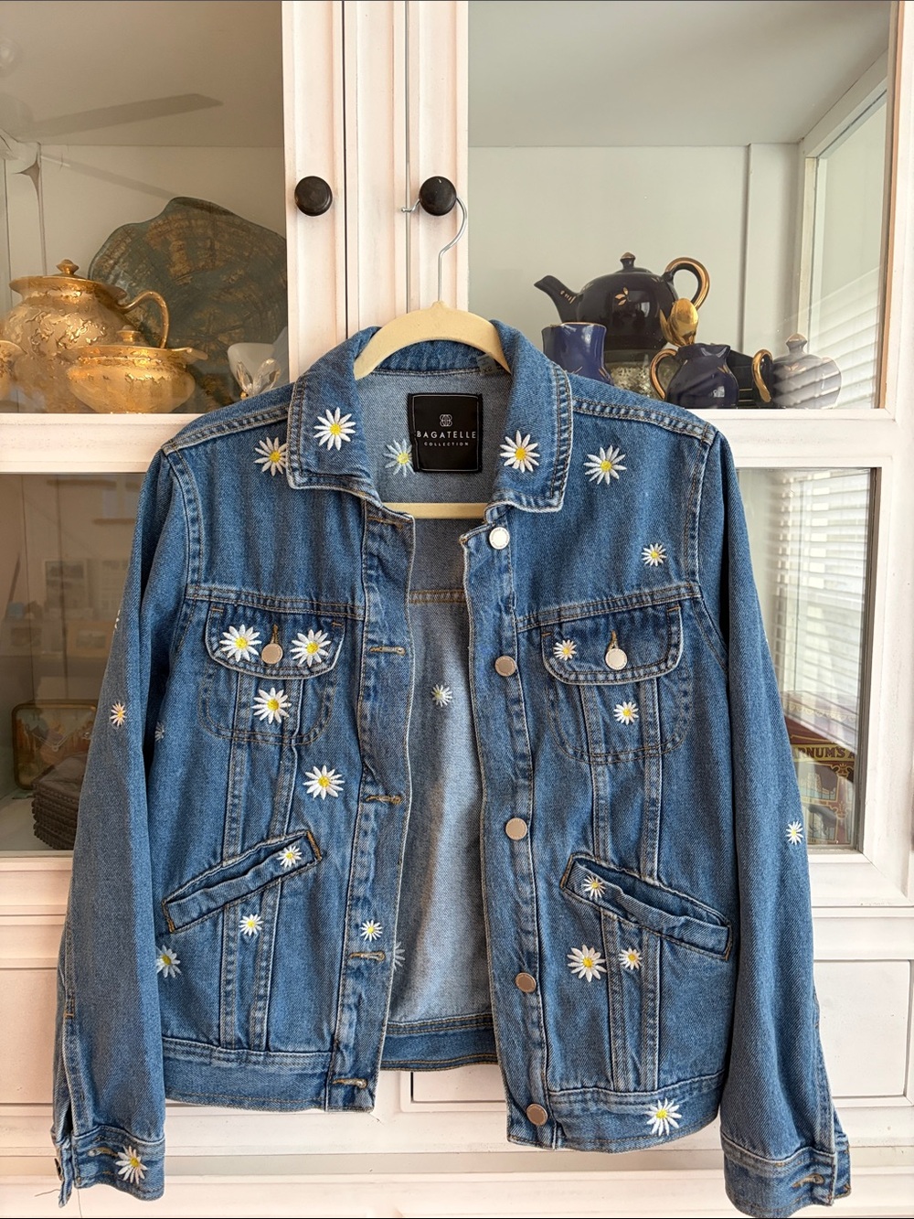 bagatelle Denim Jacket with Daisy Embroidery